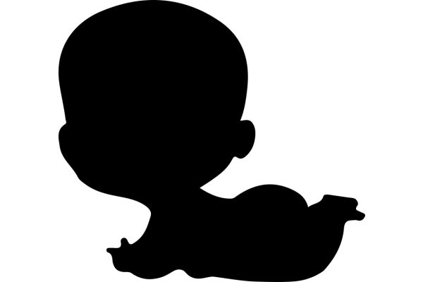 Silhouette of a Baby in a Side-Lying Position