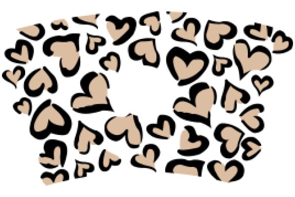 A Collection of Heart Shapes in Brown and Black