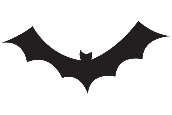 Stylized Black Bat Silhouette