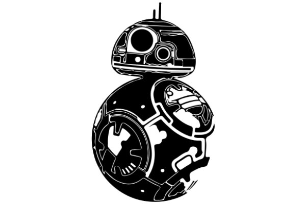 Stylized Illustration of a Droid from Star Wars