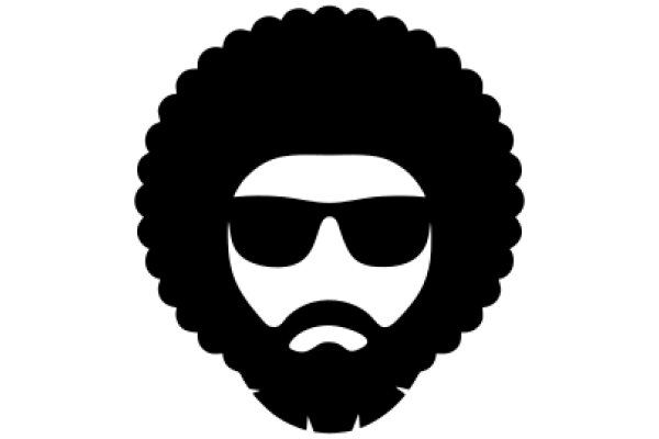 Stylized Portrait of a Man with a Beard and Sunglasses