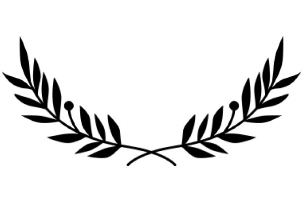 Elegant Black Laurel Wreath Design