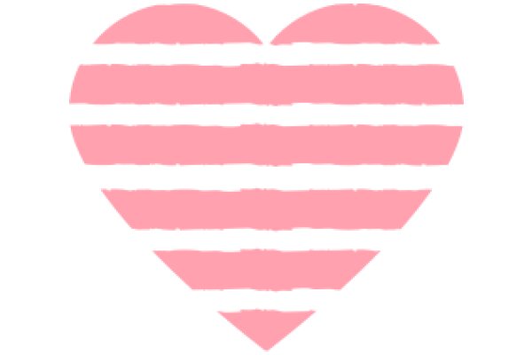 Simplistic Pink Heart with Stripes