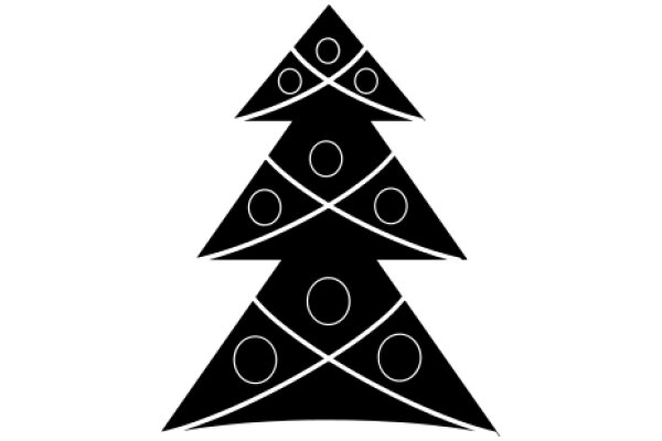 Stylized Christmas Tree with Circles