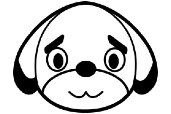 A Whimsical Illustration of a Dog's Face