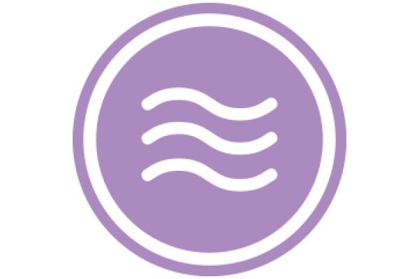 A Purple Icon with a Wavy Line Design