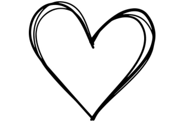 Simplistic Line Art of a Heart