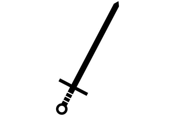 A Sleek, Black Sword Icon