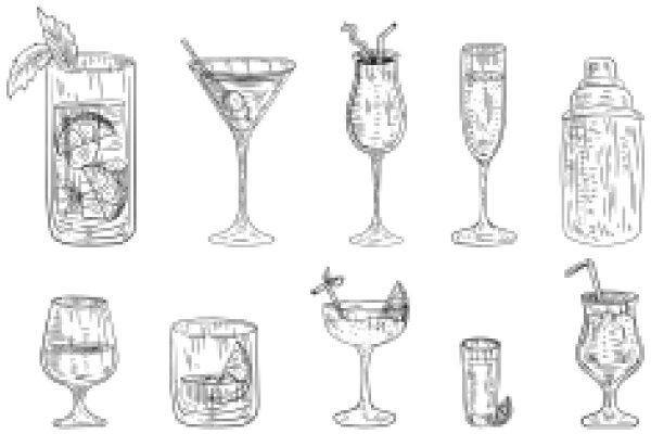 A Collection of Drinks and Beverages: A Lineup of Cocktails and Drinks