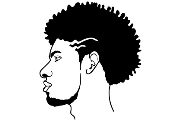 A Portrait of a Man with a Beard and Afro