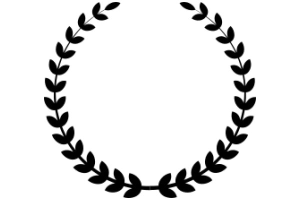 A Solid Circle with a Laurel Wreath Border