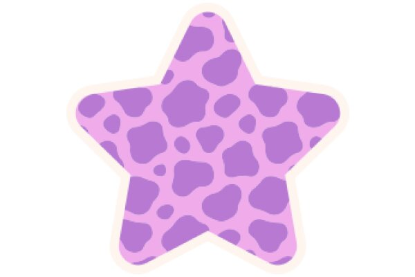 Vibrant Purple Star with a Pink Dot Pattern