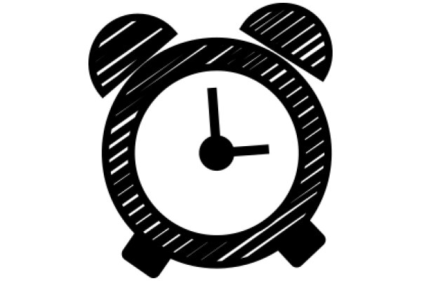 Stylized Clock Icon with Minimalist Design