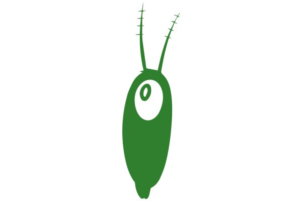 A Green Alien Character with Antennae