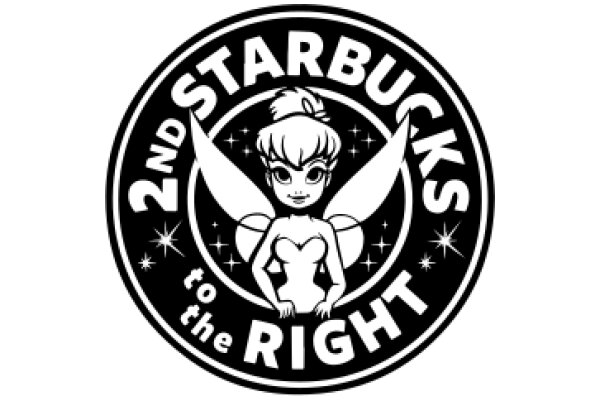 Stylish Logo for 2nd Starbucks: A Whimsical Design with a Tinkerbell-Inspired Character