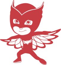 Vintage Red Superhero Logo