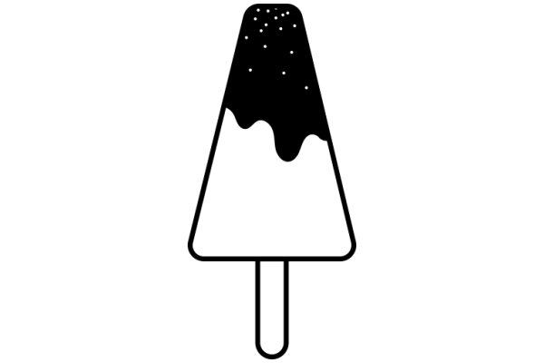 A Simple, Icon of a Popcorn Ice Cream Cone