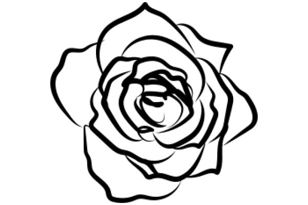 Stylized Rose: A Line Art