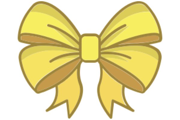 A Bright Yellow Bow with a Shiny Ribbon