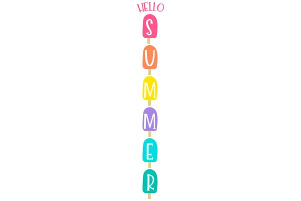 Colorful Hello Sign with the Alphabet