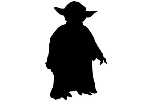 Silhouette of a Jedi Knight in a White Robe