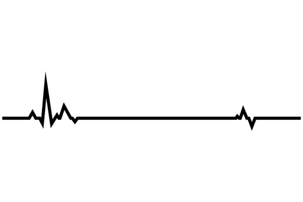 Simplistic ECG Line Graph on a White Background