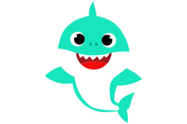 Vibrant and Friendly: A Colorful Cartoon Shark