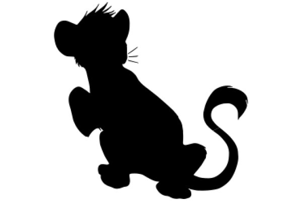 A Silhouette of a Mouse: A Playful and Cute Illustration