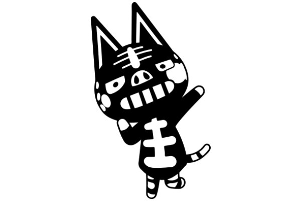 Stylish Cartoon Cat with a Unique Design