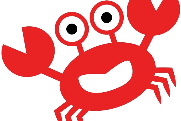 Vibrant Red Cartoon Lobster with Big Eyes and a Smile