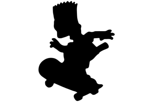 Silhouette of a Skateboarder in Motion