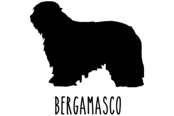 Silhouette of a Dog with the Word 'BergaMasco' Below It