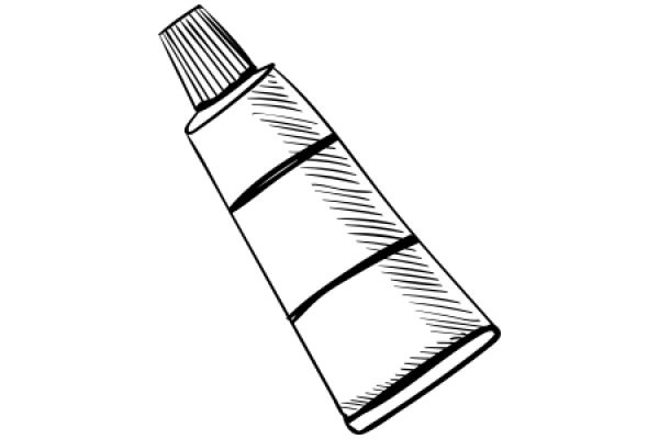 A Simple Line Drawing of a Bottle