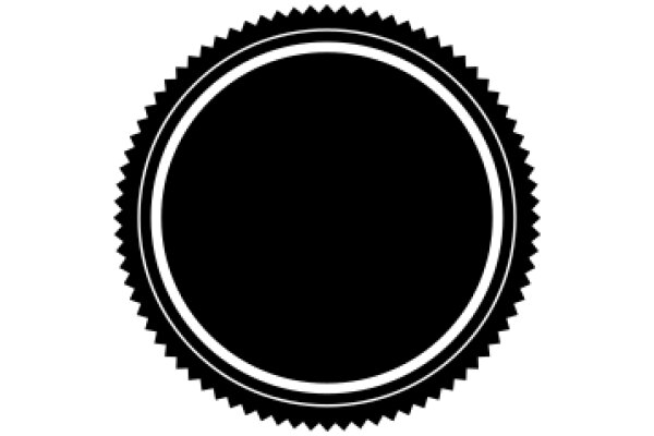 A Solid Black Circle with a White Border