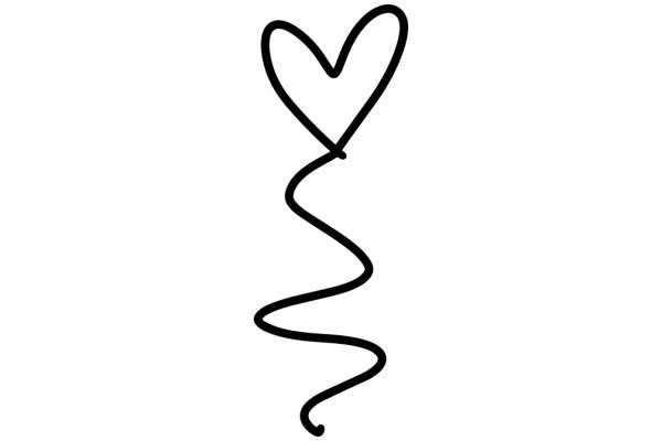 Simplistic Line Art of a Heart