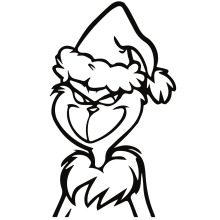 A Festive Holiday Character: A Mischievous Santa Hat with a Fluffy Beard