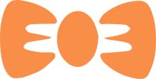 Vibrant Orange Butterfly Logo