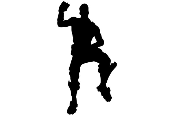 Silhouette of a Baseball Player in Action