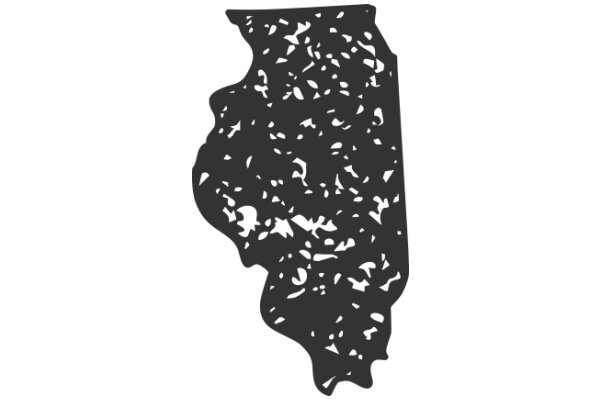 Stylized Silhouette of a State Map