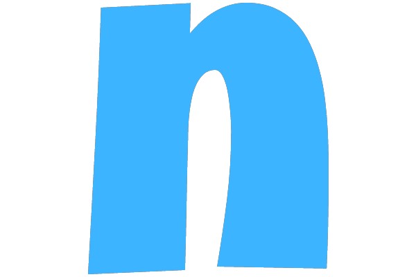 A Graphic Representation of the Letter 'N' in Blue