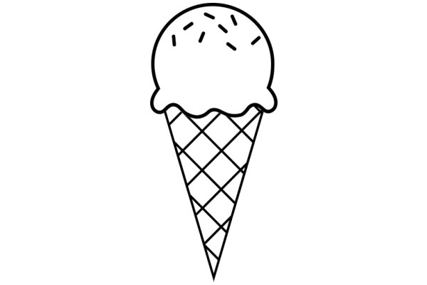 Simplistic Illustration of an Ice Cream Cone