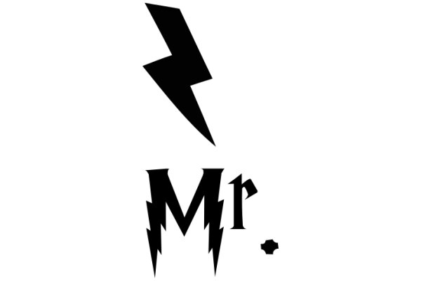 A Stylized Logo of a Lightning Bolt and the Word 'Mr.'