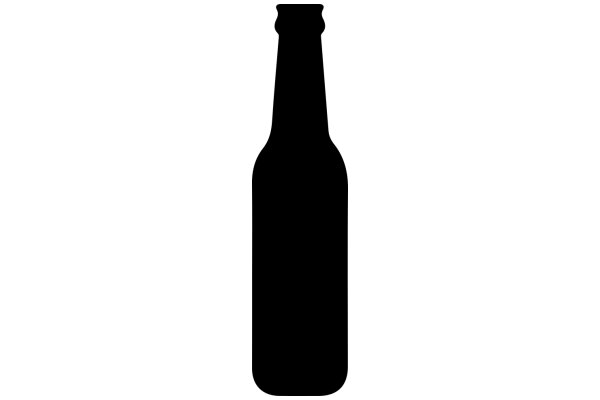 A Solid Silhouette of a Bottle