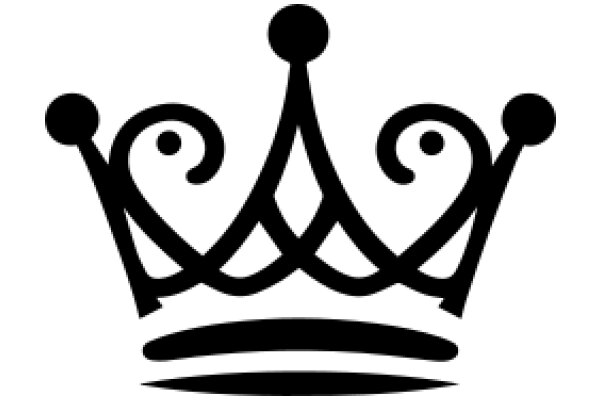 Elegant Black Crown Icon