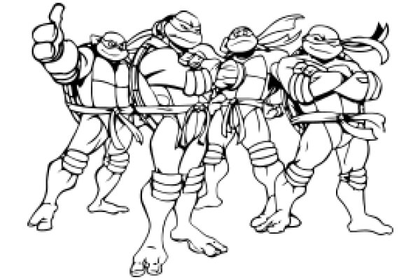 The Turtles' Teamwork: A Illustration of the Teenage Mutant Ninja Turtles