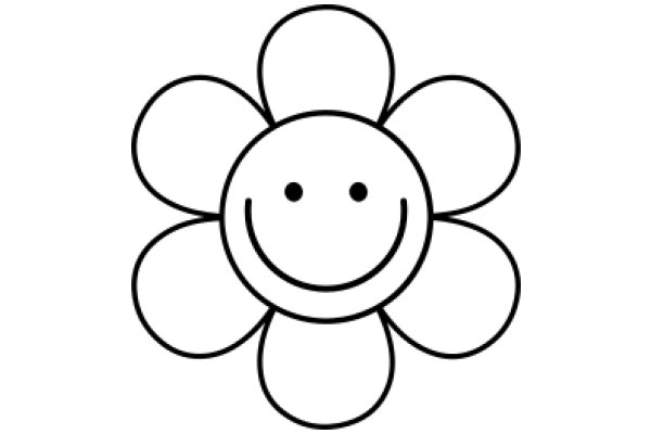 Simplistic Smiling Flower Emoji