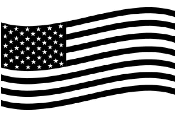 Striped American Flag with Black Stars