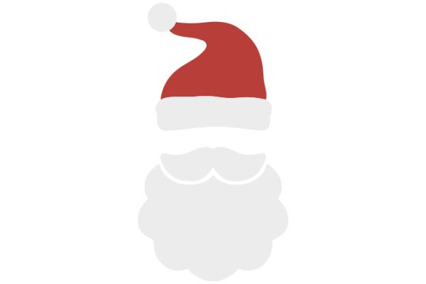 A Festive Santa Hat with a White Ball on Top