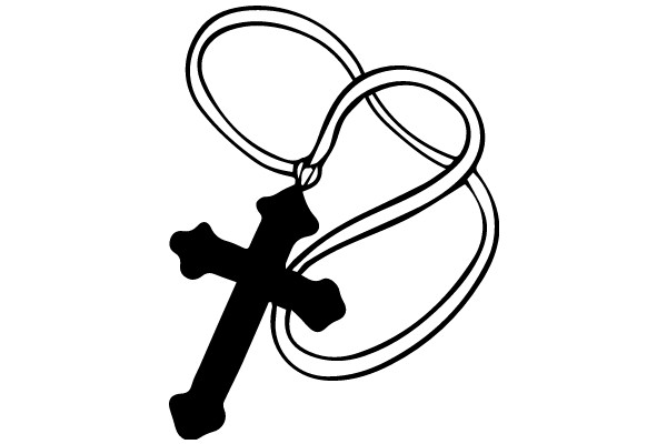 A Cross and Rope Symbol