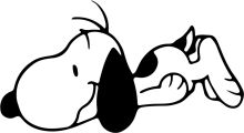 Snoopy's Dreamy Day: A Black and White Illustration